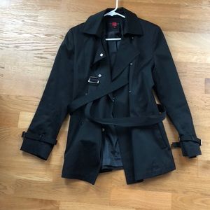 Light weight black classic trench coat